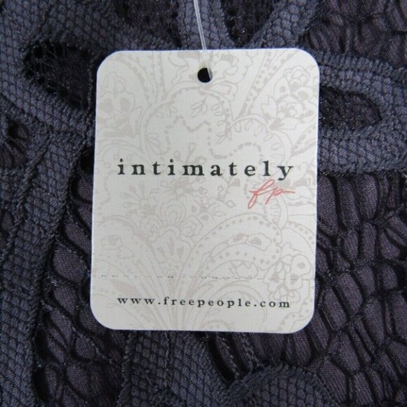 Free People FP One Adella Lace Shorts Size XS Charcoal Gray Elastic Waist New - Picture 7 of 8